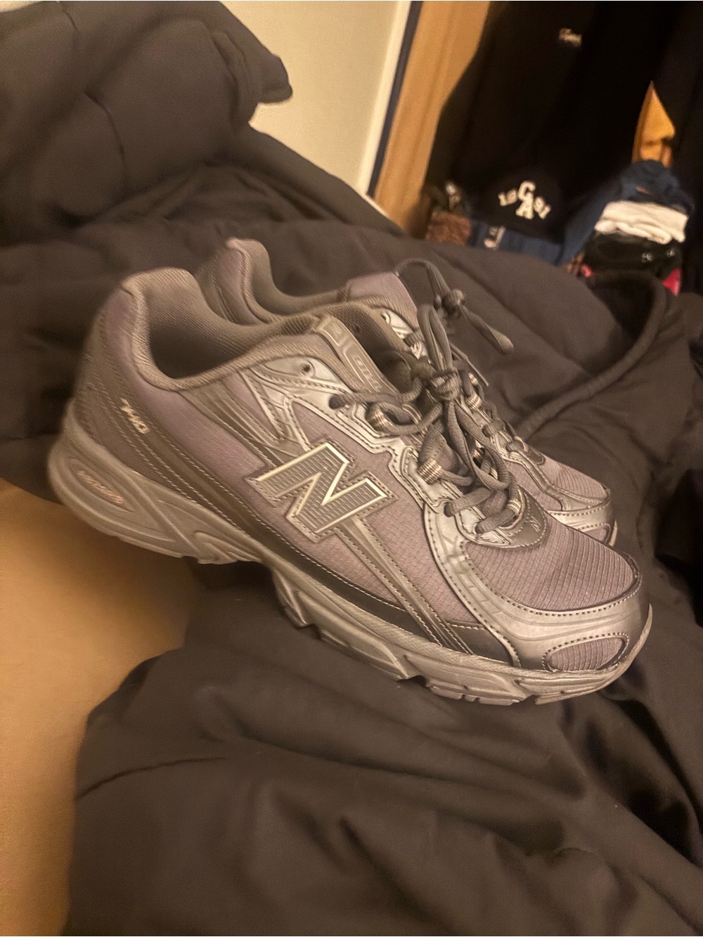 New Balance Men's Athletic Sneakers in Gray and Black